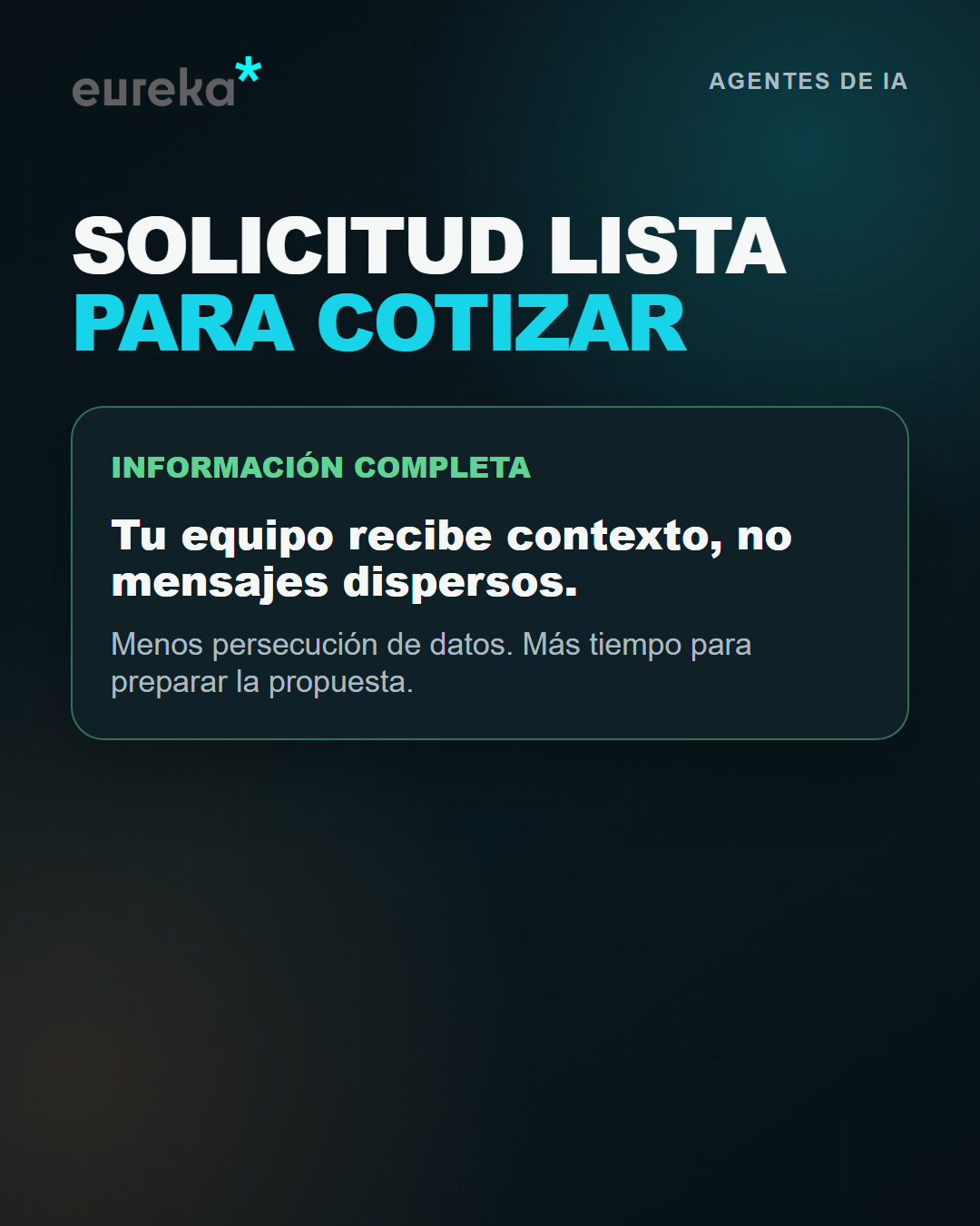 Solicitud de cotización organizada con inteligencia artificial